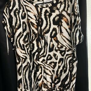 Calvin Klein Zebra Pattern Blouse